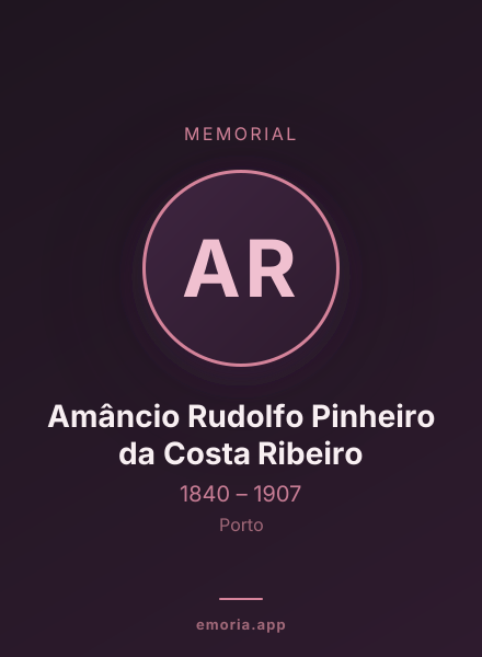 Memorial portrait of Amâncio Rudolfo Pinheiro da Costa Ribeiro