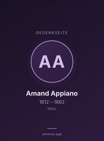 Gedenkportrait von Amand Appiano