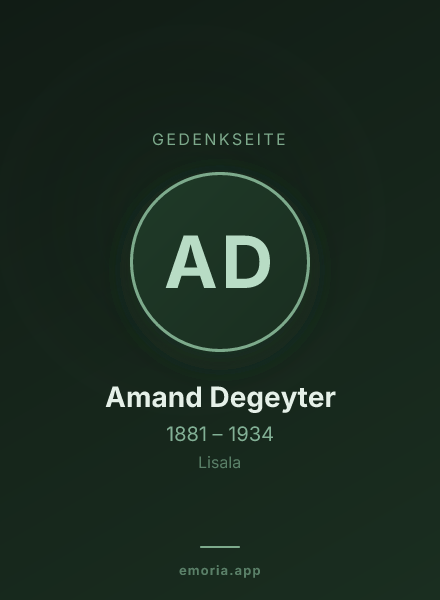 Gedenkportrait von Amand Degeyter