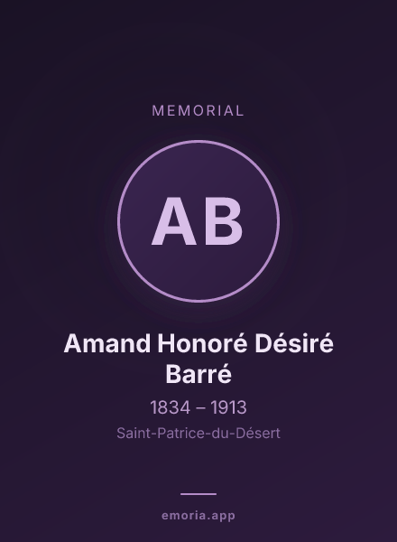 Memorial portrait of Amand Honoré Désiré Barré