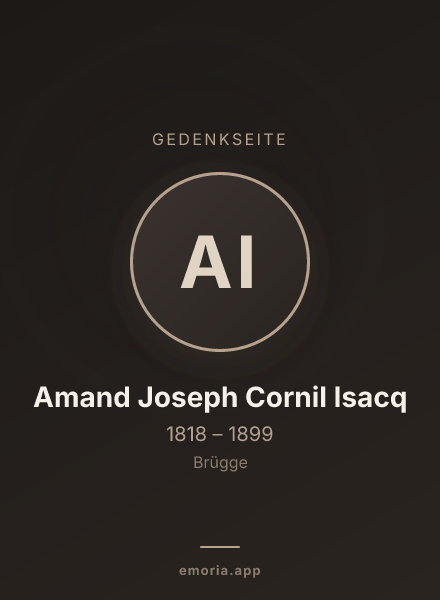 Gedenkportrait von Amand Joseph Cornil Isacq