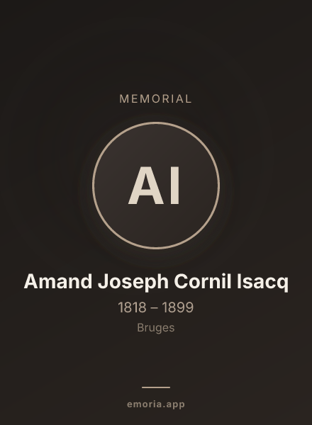 Memorial portrait of Amand Joseph Cornil Isacq