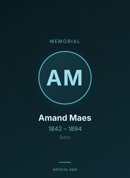 Memorial portrait of Amand Maes