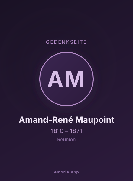 Gedenkportrait von Amand-René Maupoint