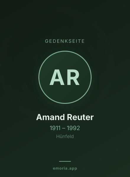 Gedenkportrait von Amand Reuter