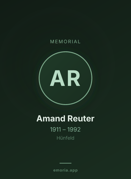 Memorial portrait of Amand Reuter