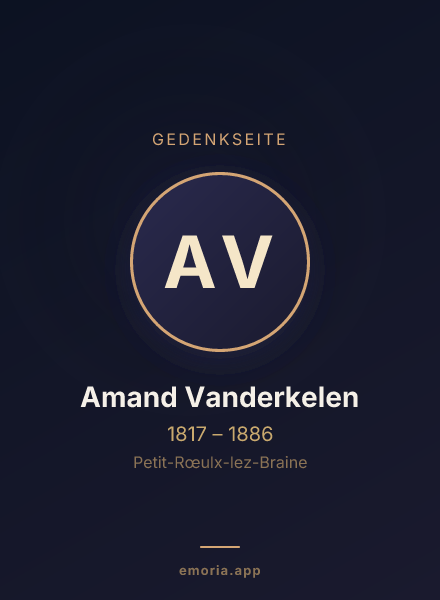 Gedenkportrait von Amand Vanderkelen