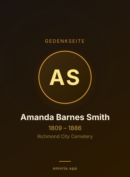Gedenkportrait von Amanda Barnes Smith