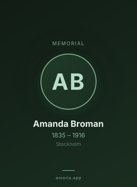 Memorial portrait of Amanda Broman