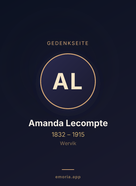 Gedenkportrait von Amanda Lecompte