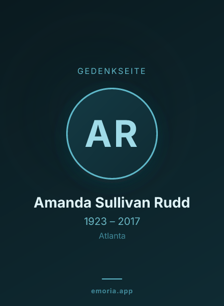Gedenkportrait von Amanda Sullivan Rudd
