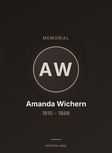 Memorial portrait of Amanda Wichern