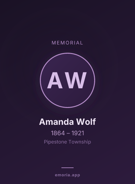 Memorial portrait of Amanda Wolf