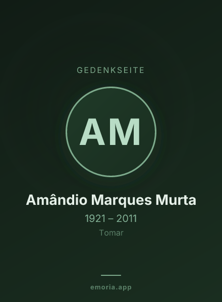 Gedenkportrait von Amândio Marques Murta