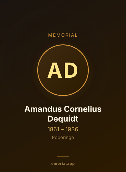 Memorial portrait of Amandus Cornelius Dequidt