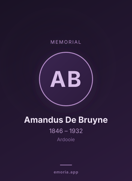 Memorial portrait of Amandus De Bruyne