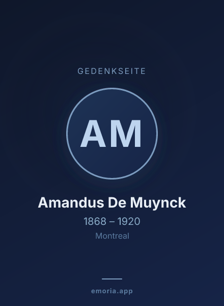 Gedenkportrait von Amandus De Muynck