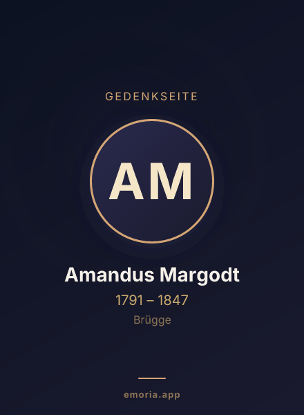 Gedenkportrait von Amandus Margodt