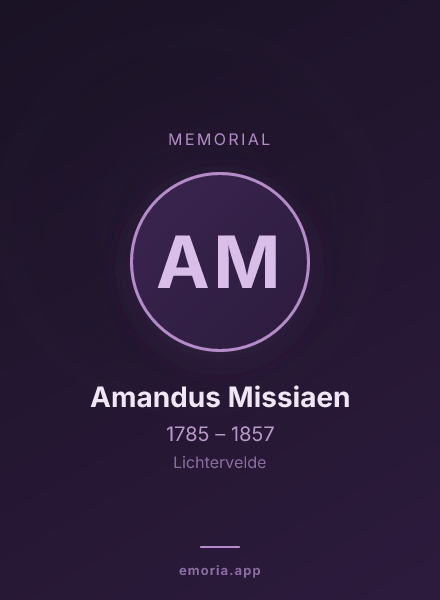 Memorial portrait of Amandus Missiaen