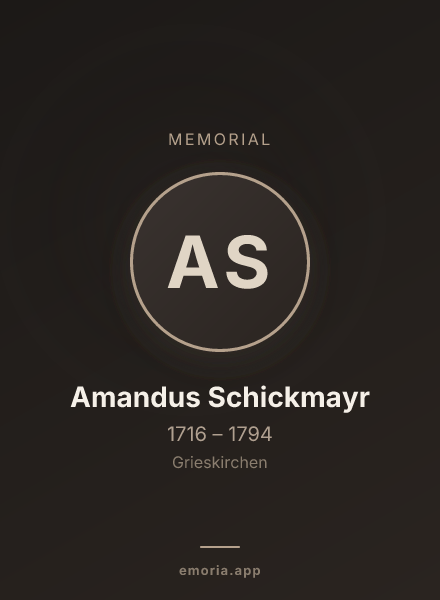 Memorial portrait of Amandus Schickmayr