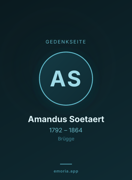 Gedenkportrait von Amandus Soetaert