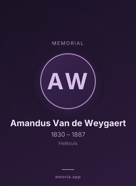 Memorial portrait of Amandus Van de Weygaert