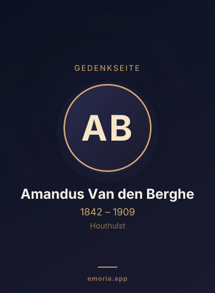 Gedenkportrait von Amandus Van den Berghe