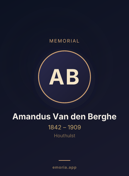 Memorial portrait of Amandus Van den Berghe