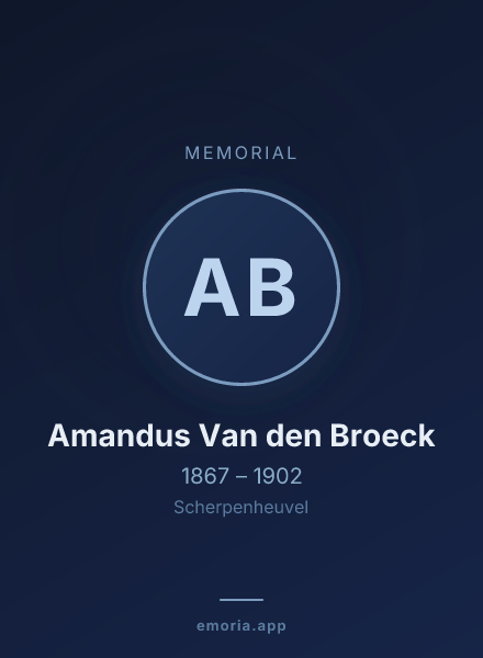 Memorial portrait of Amandus Van den Broeck