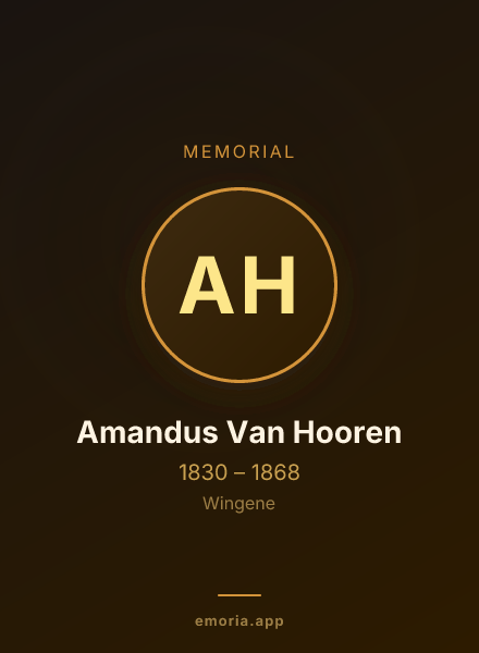 Memorial portrait of Amandus Van Hooren