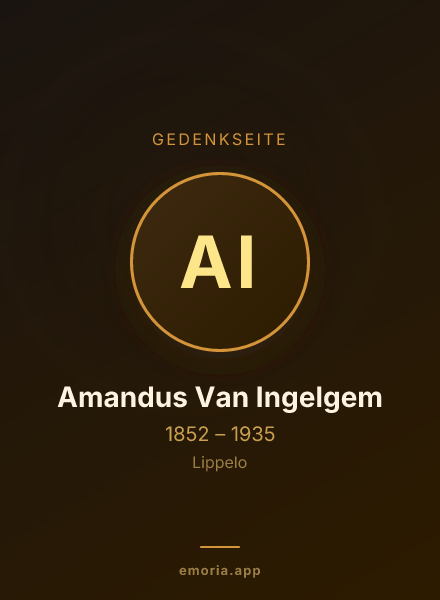 Gedenkportrait von Amandus Van Ingelgem