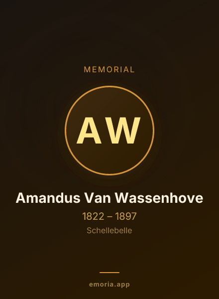 Memorial portrait of Amandus Van Wassenhove