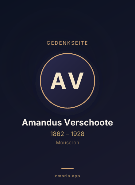 Gedenkportrait von Amandus Verschoote