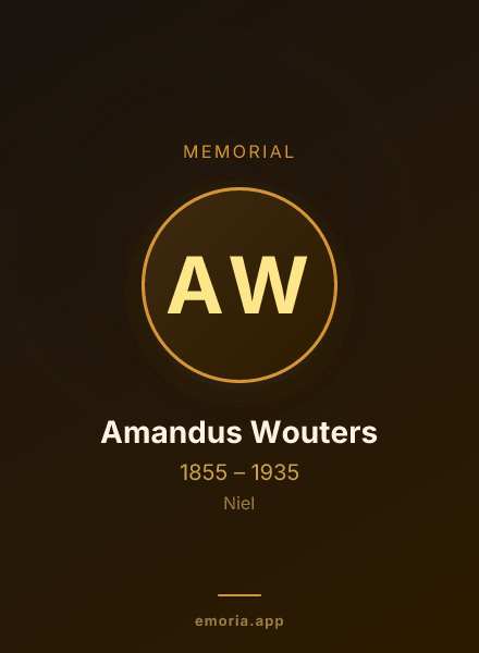 Memorial portrait of Amandus Wouters