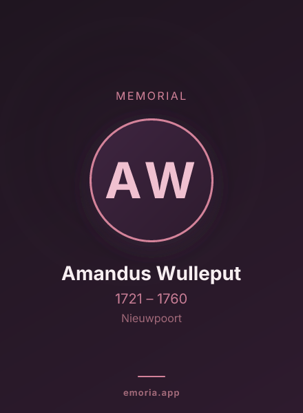 Memorial portrait of Amandus Wulleput