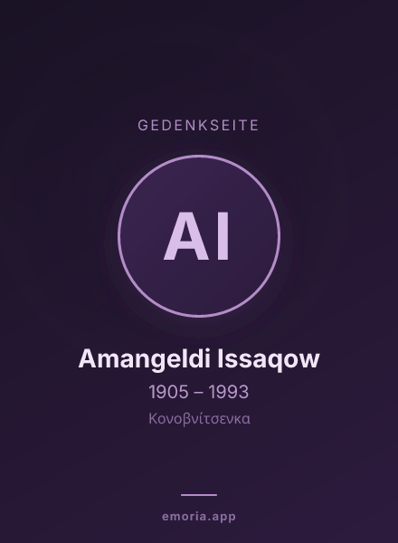 Gedenkportrait von Amangeldi Issaqow