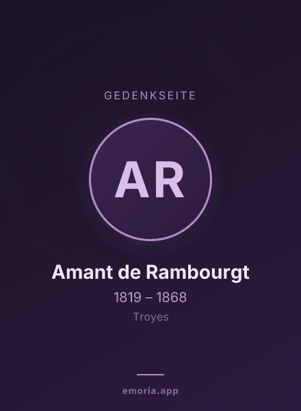 Gedenkportrait von Amant de Rambourgt