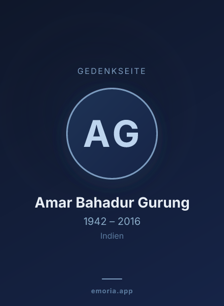 Gedenkportrait von Amar Bahadur Gurung
