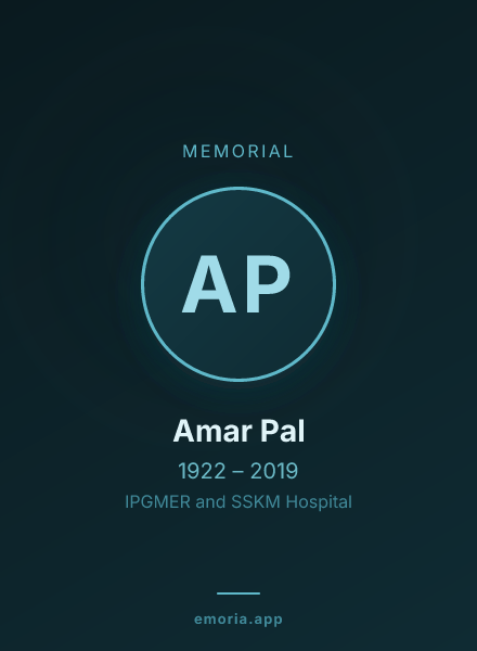 Memorial portrait of Amar Pal