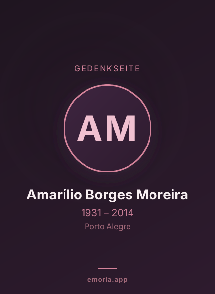 Gedenkportrait von Amarílio Borges Moreira