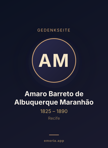 Gedenkportrait von Amaro Barreto de Albuquerque Maranhão