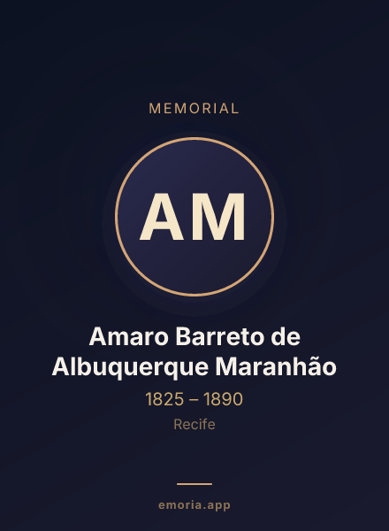 Memorial portrait of Amaro Barreto de Albuquerque Maranhão