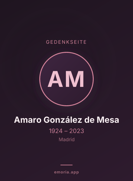 Gedenkportrait von Amaro González de Mesa