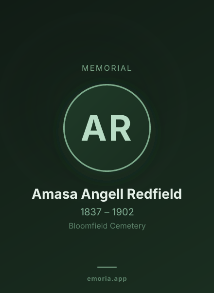 Memorial portrait of Amasa Angell Redfield