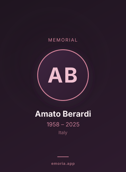 Memorial portrait of Amato Berardi