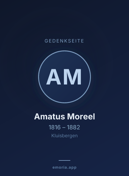Gedenkportrait von Amatus Moreel