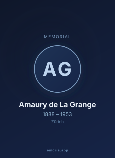 Memorial portrait of Amaury de La Grange