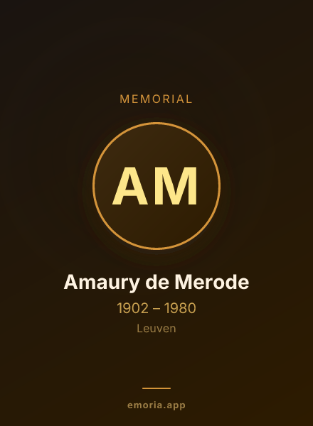 Memorial portrait of Amaury de Merode
