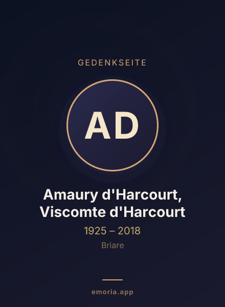 Gedenkportrait von Amaury d'Harcourt, Viscomte d'Harcourt