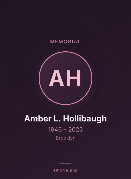 Memorial portrait of Amber L. Hollibaugh